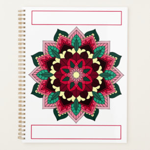 Mandala Muster 02 in tiefrosa Planer
