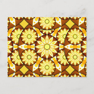 Mandala-Muster, Brauntöne und Gold Postkarte