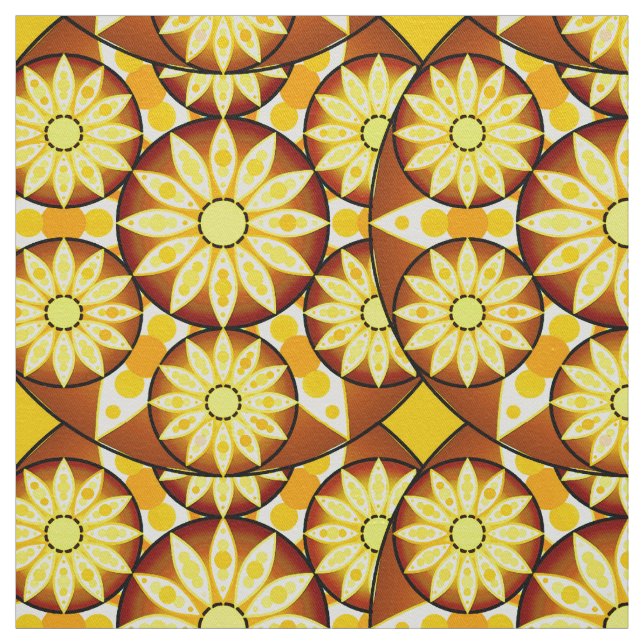 Mandala-Muster, Brauntöne und Gold Stoff (Muster)
