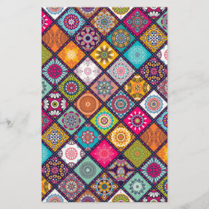 Mandala Muster bunt marokkanisch Briefpapier