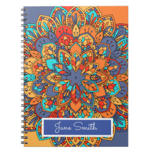 Mandala Muster bunt marokkanischer Name Notizblock