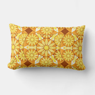 Mandala-Muster, gelb, gold und braun Lendenkissen