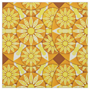 Mandala-Muster, gelb, gold und braun Stoff