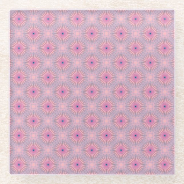 Mandala-Muster Glasuntersetzer (Vorderseite)