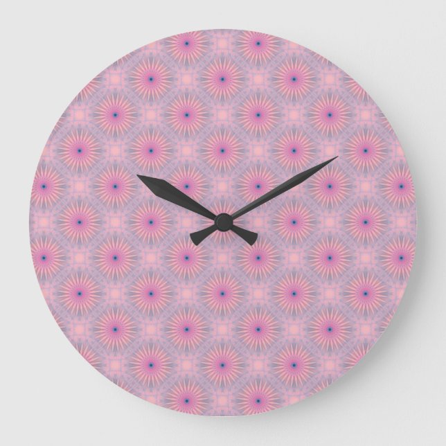 Mandala-Muster Große Wanduhr (Vorderseite)