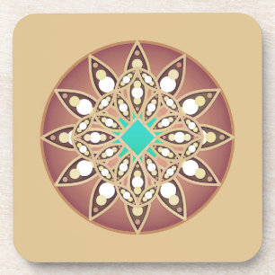 Mandala Muster in Caramel- und Schokoladegetränken Getränkeuntersetzer