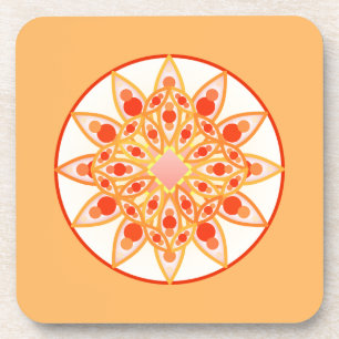 Mandala Muster in Korallen, Orange und Gold Getränkeuntersetzer