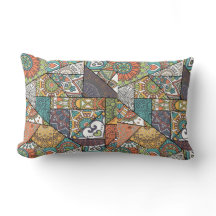 Mandala Muster in Patchwork Quilt Design (braun)
