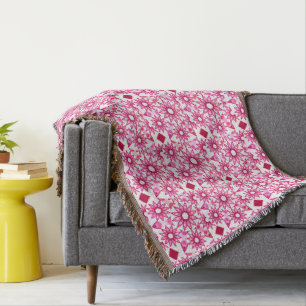 Mandala-Muster in Rosa-Tönen, Kastanienbraun Decke