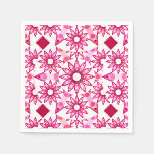 Mandala-Muster in Rosa- und Marontönen Serviette