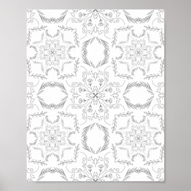 Mandala-Muster Poster (Vorne)