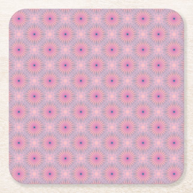 Mandala-Muster Rechteckiger Pappuntersetzer (Vorderseite)