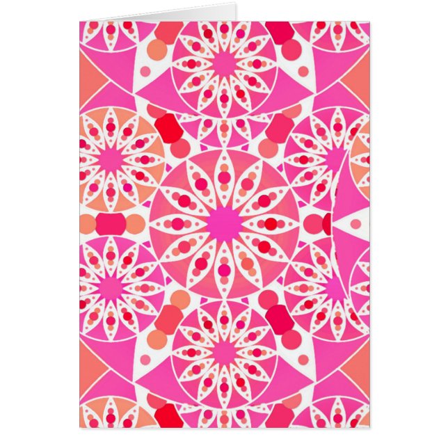 Mandala-Muster, Rosa- und Korallenfarben (Vorne)