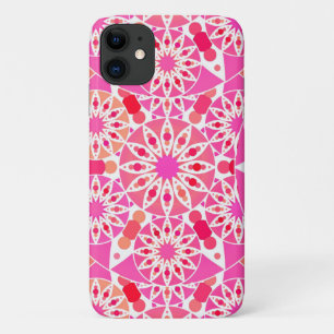 Mandala-Muster, Rosa- und Korallenfarben Case-Mate iPhone Hülle