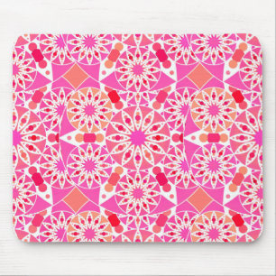 Mandala-Muster, Rosa- und Korallenfarben Mousepad