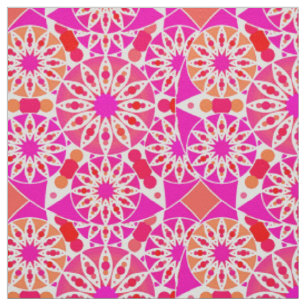 Mandala-Muster, Rosa- und Korallenfarben Stoff