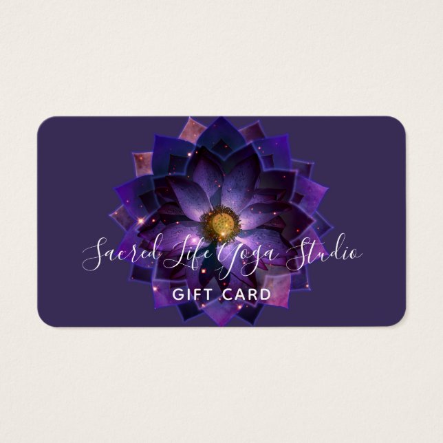 Mandala mystique Fleur de Lotus | Carte Cadeau New (Devant)