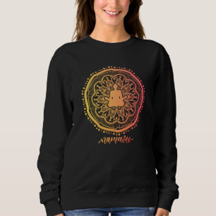 Mandala Namaste Yoga Silhouette Mandala Sweatshirt