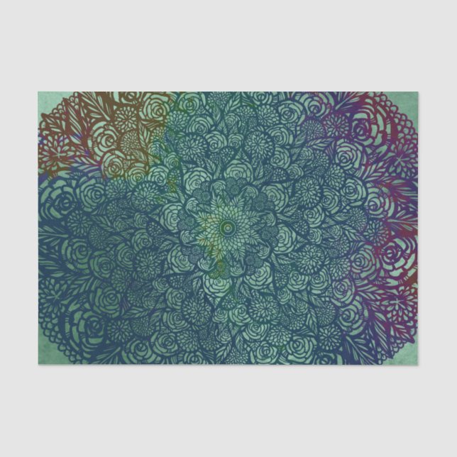 Mandala Nature Floral Blume Mandalase Seidenpapier (Vorderseite)