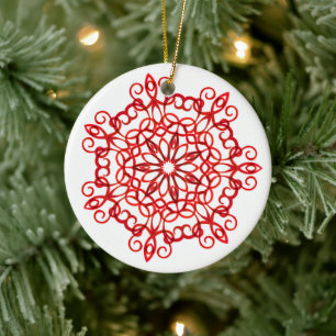 Mandala Niedliche Weihnachten Keramik Ornament