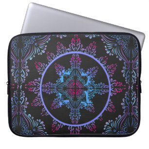 Mandala Night Blume Laptopschutzhülle
