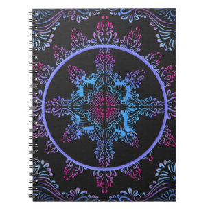 Mandala Night Blume Notizblock
