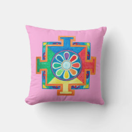 Mandala of Creation Watercolor Kissen