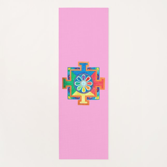 Mandala of Creation Watercolor Yogamatte (Vorderseite)