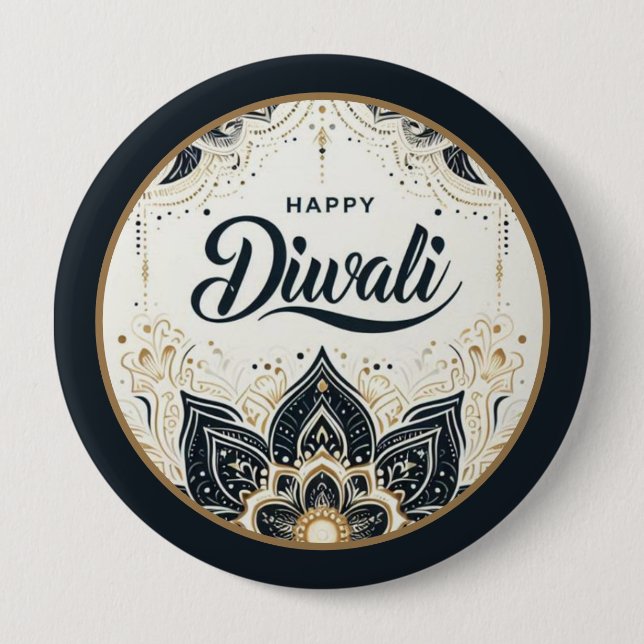 Mandala of Light und Segen Diwali Button (Vorderseite)