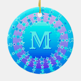 Mandala of Stars - Türkis Satin Gradient Keramik Ornament