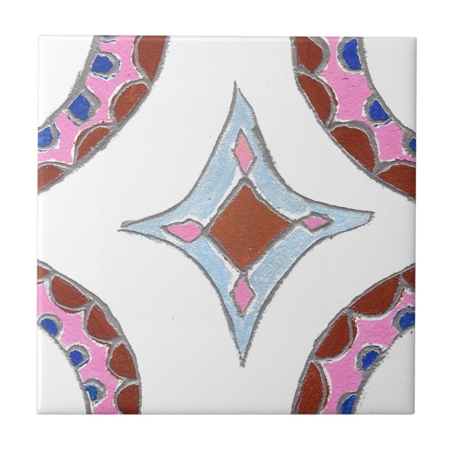 Mandala Ölgemälde Kunst drucken Fliese (Vorderseite)