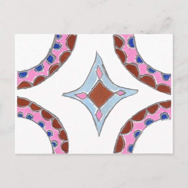 Mandala-Ölgemälde-Kunstprint Postkarte (Vorderseite)