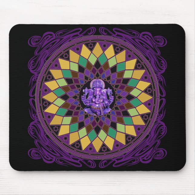 Mandala OM Ganesh Mousepad (Vorne)