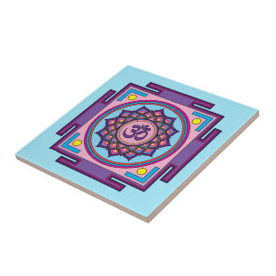 Mandala OM Shanti OM Fliese
