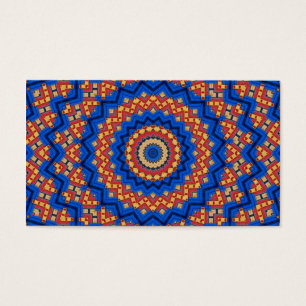 Mandala orange blau