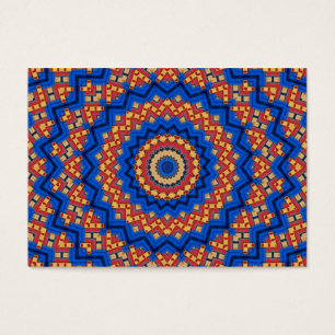 Mandala orange blau
