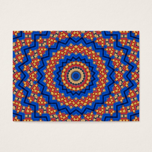Mandala orange blau (Vorderseite)