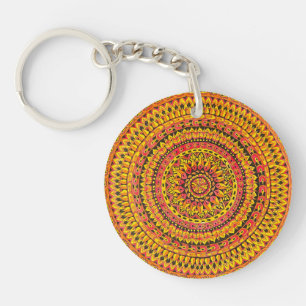 Mandala Orange Couleur Art Original