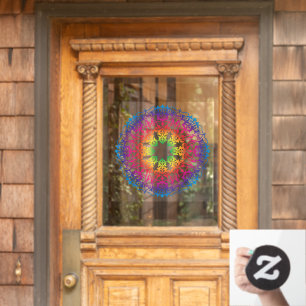 Mandala Oriental Flower Yoga Kunst Fensteraufkleber