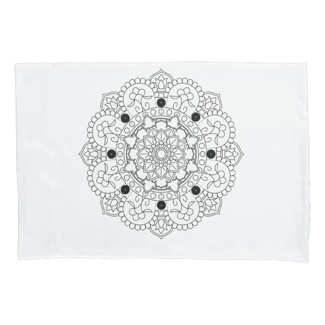 Mandala. Orientalisches Rundmuster Kissenbezug (Vorderseite)