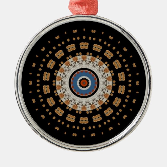 Mandala Ornament Aus Metall (Vorne)