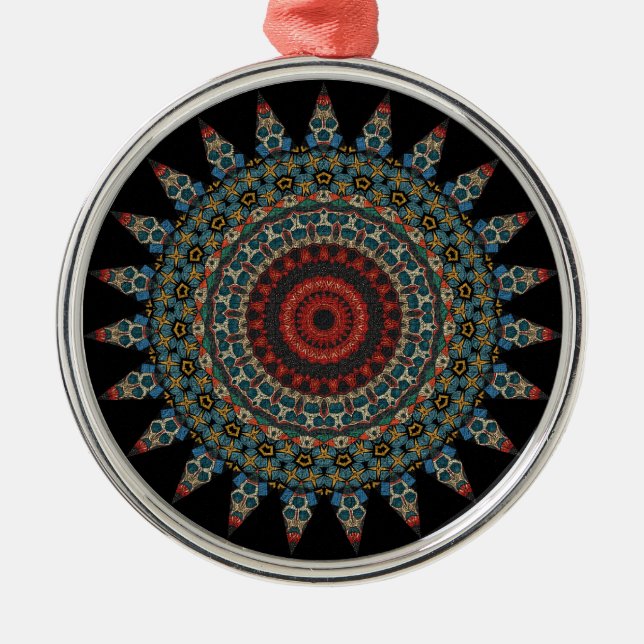 Mandala Ornament Aus Metall (Vorne)