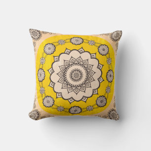 Mandala-Ornament: Ethnisches Design. Kissen
