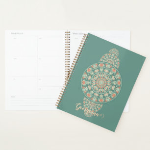 Mandala Ornementale Rétro Sage & Sable customisé