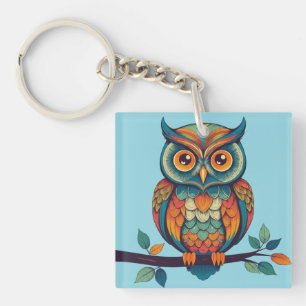 Mandala Owl Schlüsselanhänger