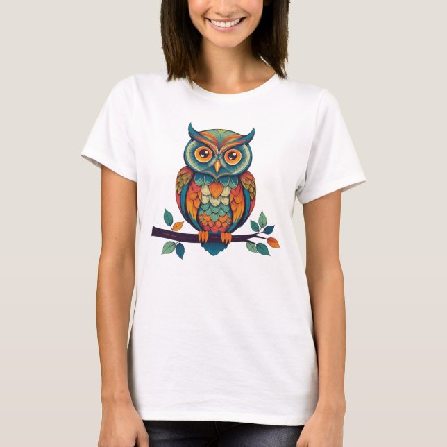 Mandala Owl T-Shirt (Vorderseite)