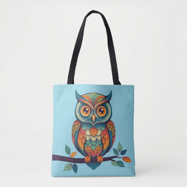 Mandala Owl Tasche (Vorderseite)