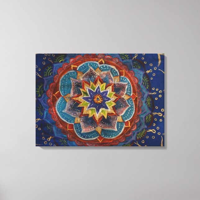 Mandala Painting Canvas Print Leinwanddruck (Vorderseite)