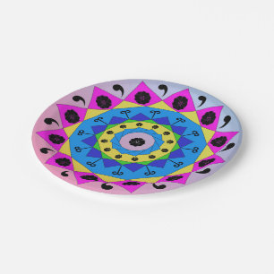 Mandala Papierplatte Pappteller