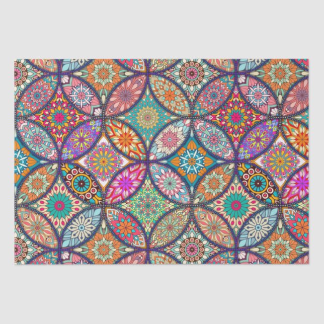 Mandala-Papiertaschentuch Seidenpapier (Vorderseite)